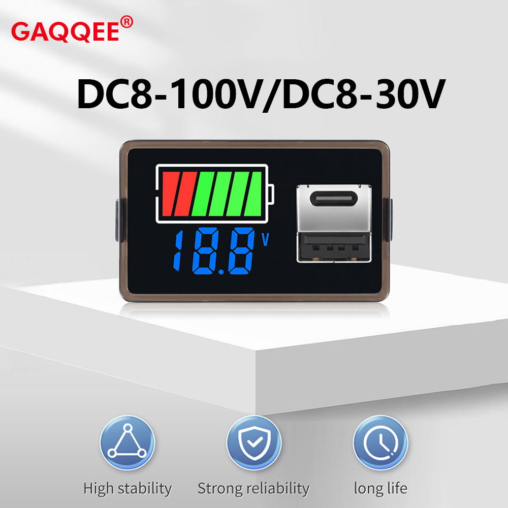 Logic Analyzer Usb - DC8-100V DC8-30V مؤشر قدرة البطارية USB