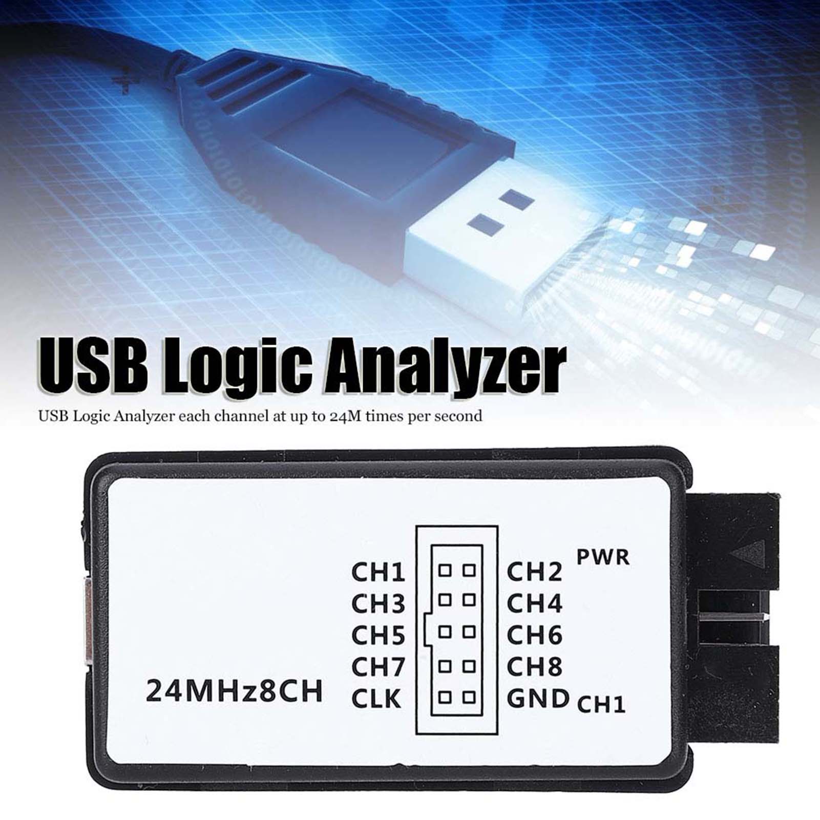 جهاز تحليل المنطق بتردد 24 ميج - مراجعة Logic Analyzer Usb وسعره